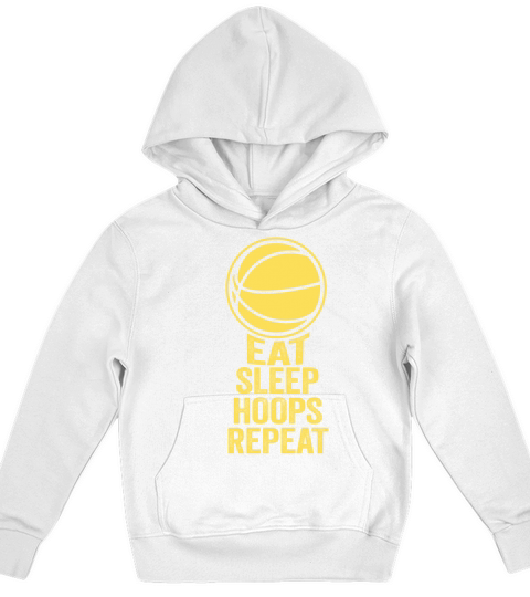 Eat Sleep Hoops Repeat Basketball Kids Hoodie