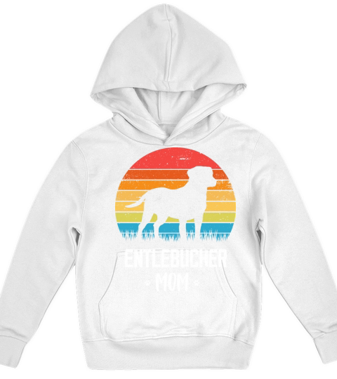 Entlebucher Mountain Dog Mom Retro Vintage Kids Hoodie