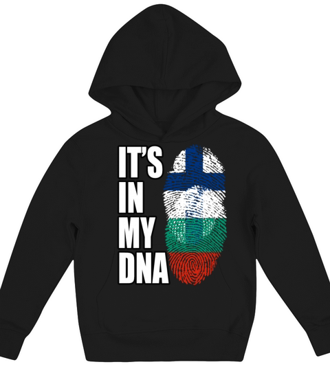Finland And Bulgarian Mix Heritage DNA Flag Kids Hoodie