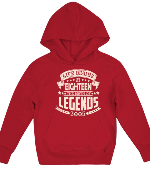 Life begins at 18 vintage 2005 sayings Kids Hoodie