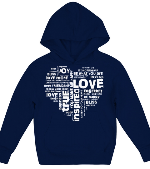 Love Joy Inspiration Words Valentine’s day Kids Hoodie
