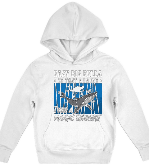 Marine Biology Easy Big Fella Loves Ocean Science Kids Hoodie