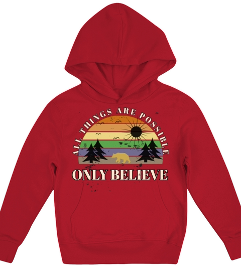 Only believe Christian vintage design Kids Hoodie