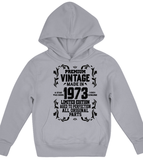 Premium Vintage 1973 Kids Hoodie