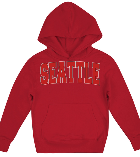 Seattle Wa Washington Varsity Style Usa Vintage Sp Kids Hoodie