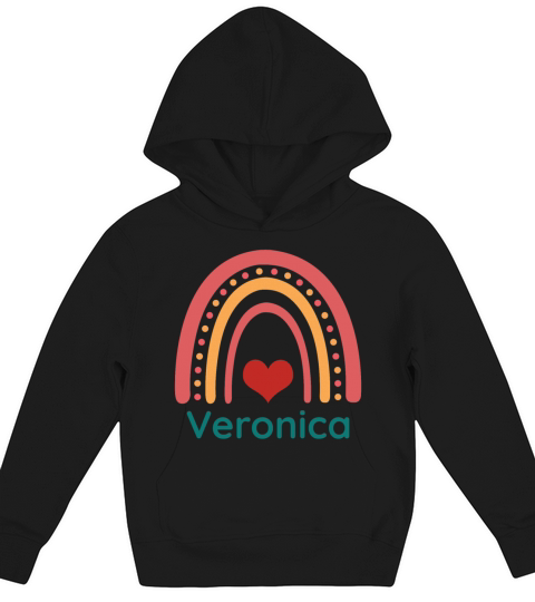 Veronica Vintage Boho Rainbow Kids Hoodie