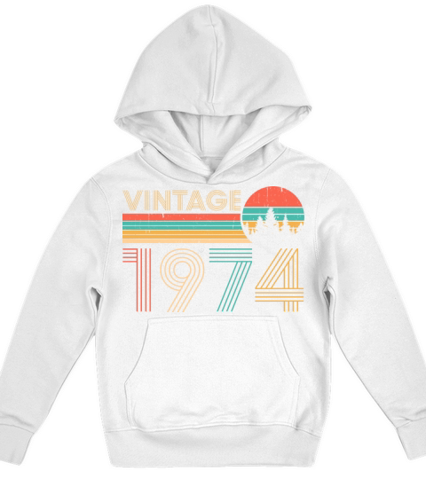 Vintage 1974 Kids Hoodie