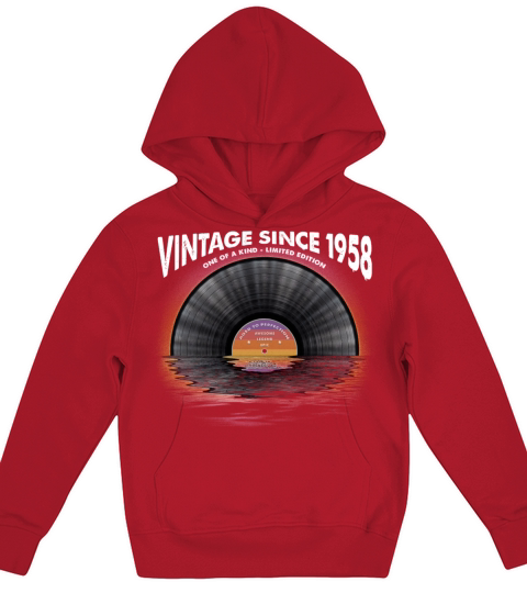 Vintage since 1958 Retro Disco Music Vintage Kids Hoodie