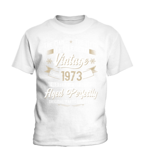 50th Birthday Gift Man Myth Legend Vintage 1973 Kids T-Shirt