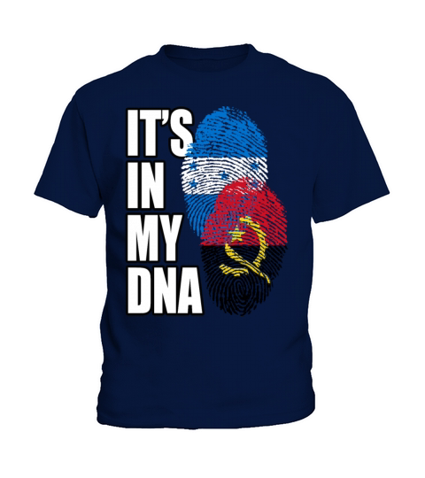 Angolan And Honduran Mix Heritage DNA Flag Kids T-Shirt