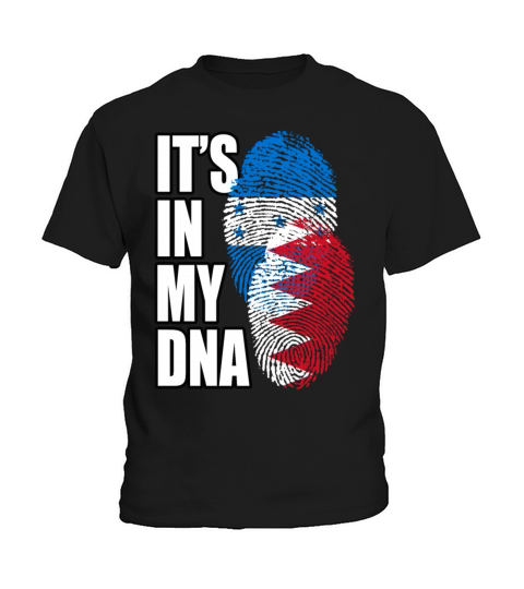 Bahraini And Honduran Mix Heritage DNA Flag Kids T-Shirt