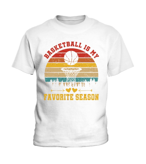 Basketball Is My Favorite Season Vintage Kids T-Shirt