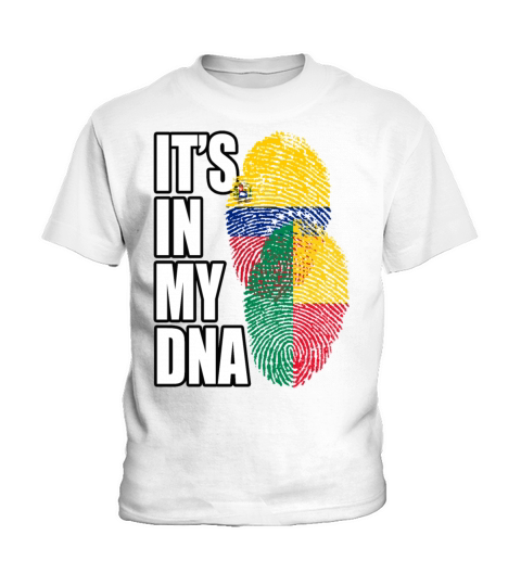 Beninese And Venezuelan Mix Heritage DNA Flag Kids T-Shirt
