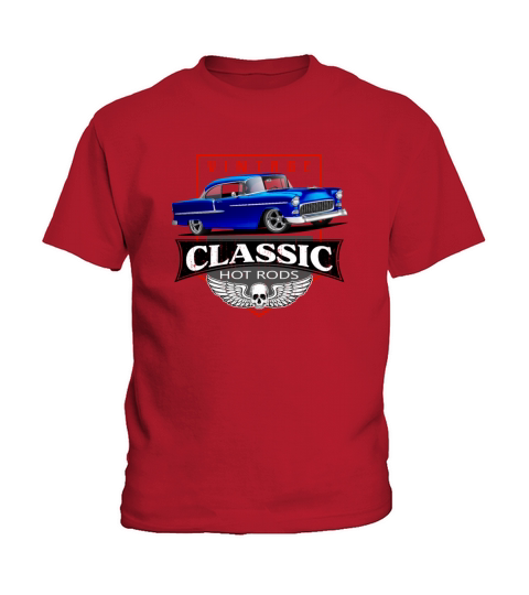 Blue Classic Car Street Rod Kids T-Shirt