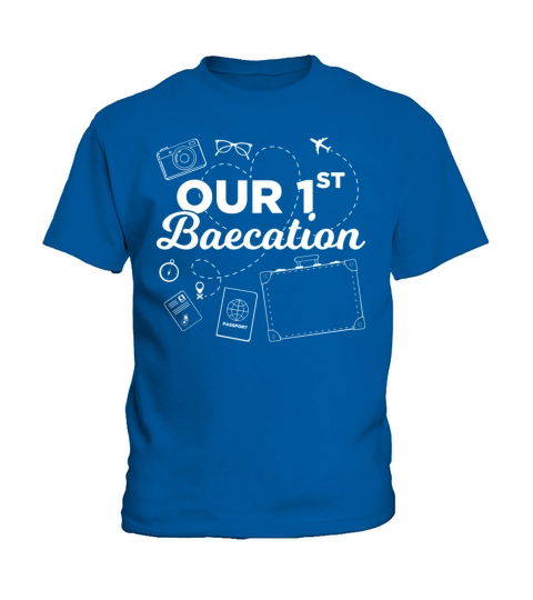 Couples Vacation Our 1st Baecation design Kids T-Shirt
