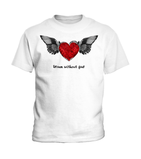 heart with wings and love quote Kids T-Shirt