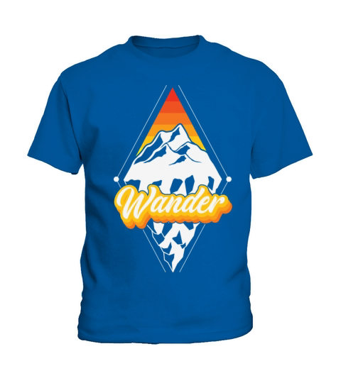 hiking wander mountains nature camping Kids T-Shirt