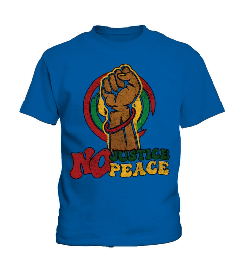 No Justice No Peace Black History Month Kids T-Shirt