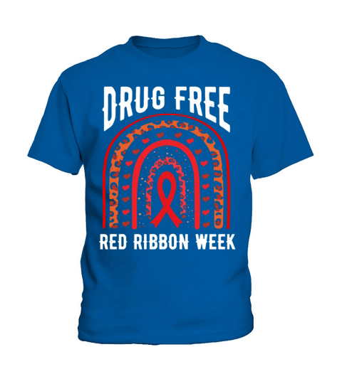 Rainbow Ribbon Week October Substance Wear Red Kids T-Shirt