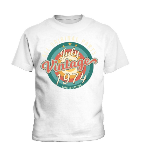 Vintage 1974 July Kids T-Shirt