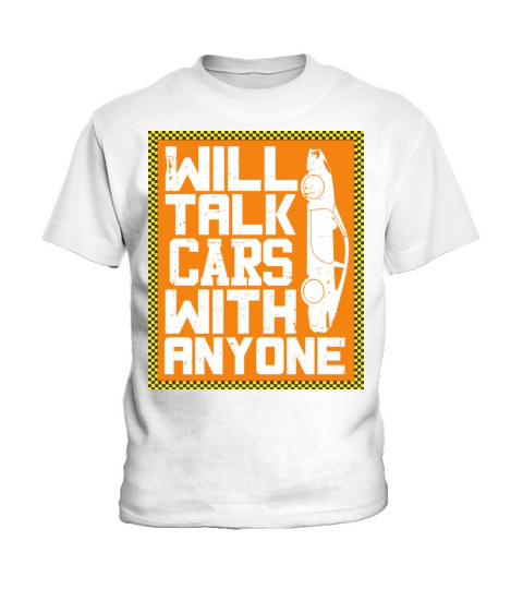 Will Talk Cars With Anyone Retro Vintage Design Kids T-Shirt