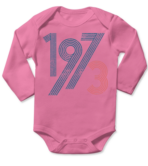 1973 vintage jerseys retro birthday Long Sleeve Baby One-Piece