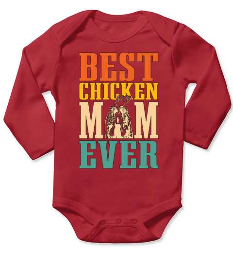 Cock Best Chicken Mom Retro Lovers Cock Lover Long Sleeve Baby One-Piece