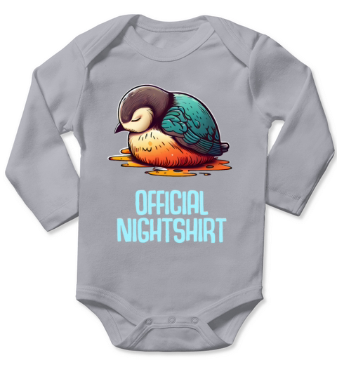 Cute Penguin Sleepshirt Nightwear Nightshirt Sleep Long Sleeve Baby One-Piece