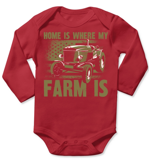 Farming Farmer Vintage American Long Sleeve Baby One-Piece