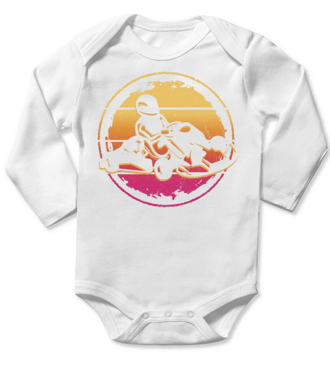 Go-Kart go karts motorsport Vintage Kart Racing Long Sleeve Baby One-Piece