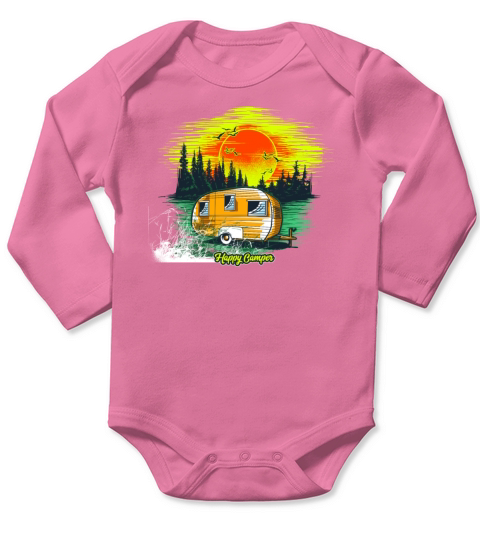 Happy Camper Long Sleeve Baby One-Piece