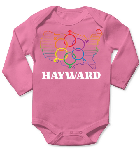 Hayward Pride Flag Pride Month LGBTQ Flag LGBT Com Long Sleeve Baby One-Piece