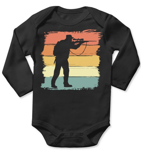 Hunting retro vintage Long Sleeve Baby One-Piece