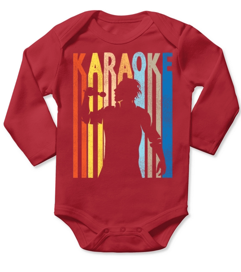 Karaoke Singer Retro Vintage Long Sleeve Baby One-Piece