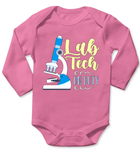 Lab Technician Lab Tech On Duty Medical Healthcare Long Sleeve Baby One-Piece