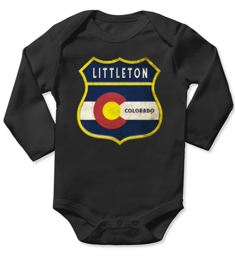 Littleton Colorado crest design Long Sleeve Baby One-Piece