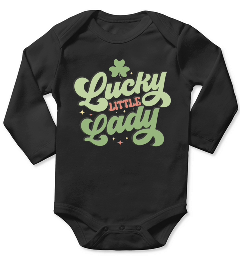 Lucky Little Lady Patricks Day Long Sleeve Baby One-Piece