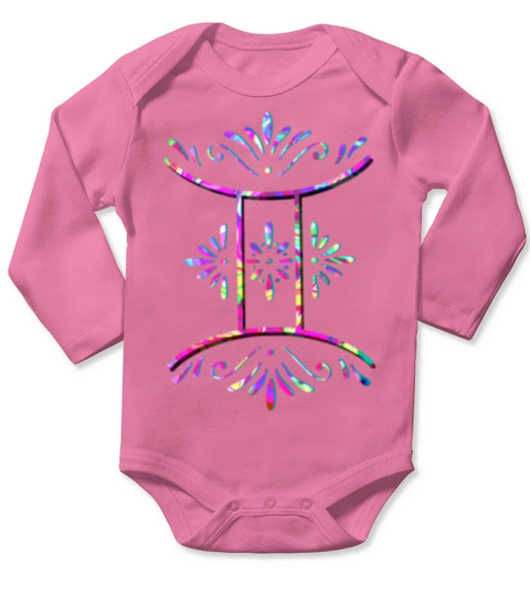 Neon Horoscopes Gemini449 Long Sleeve Baby One-Piece
