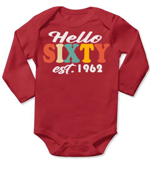 Original 1962 vintage born birthday gift Long Sleeve Baby One-Piece