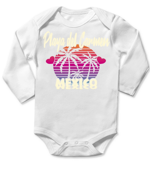 Playa del Carmen Mexico Long Sleeve Baby One-Piece