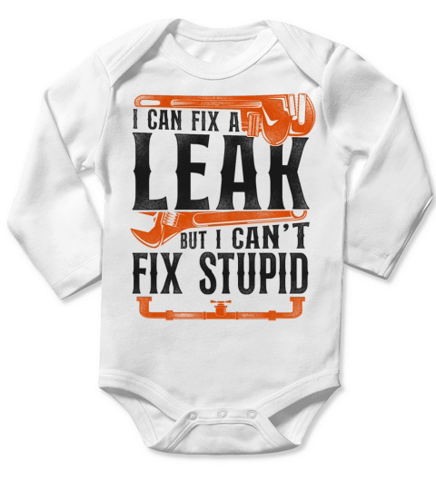 Plumbing Plumber Vintage I Can Fix Long Sleeve Baby One-Piece