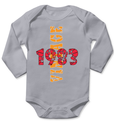 Retro Birthday Year Vintage 1983 Long Sleeve Baby One-Piece