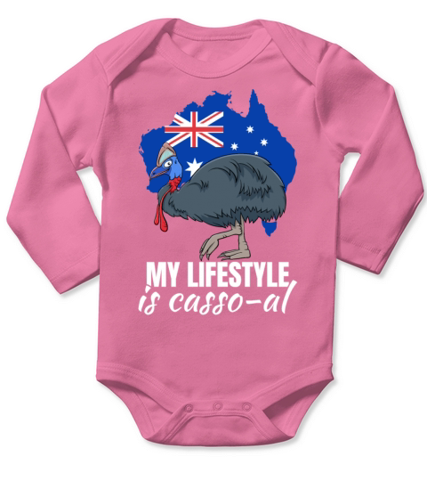 Retro Cassowary Vintage Cassowaries Quote Long Sleeve Baby One-Piece