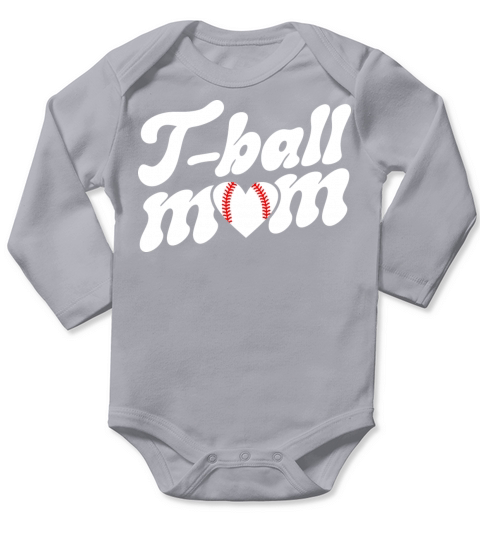 Retro Groovy Tball Parent Player T-Ball Mom Long Sleeve Baby One-Piece