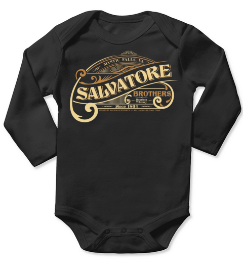 Salvatore Brothers Bourbon Vintage Label Long Sleeve Baby One-Piece