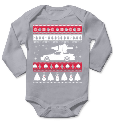 Ugly Christmas sweater for car lover Long Sleeve Baby One-Piece