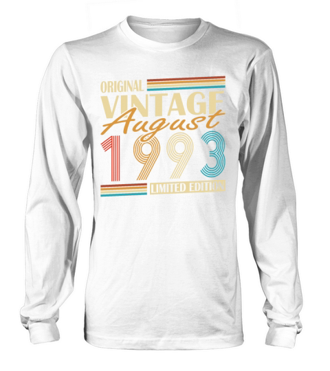 30th birthday vintage 1993 original august 1993 Long sleeved Unisex