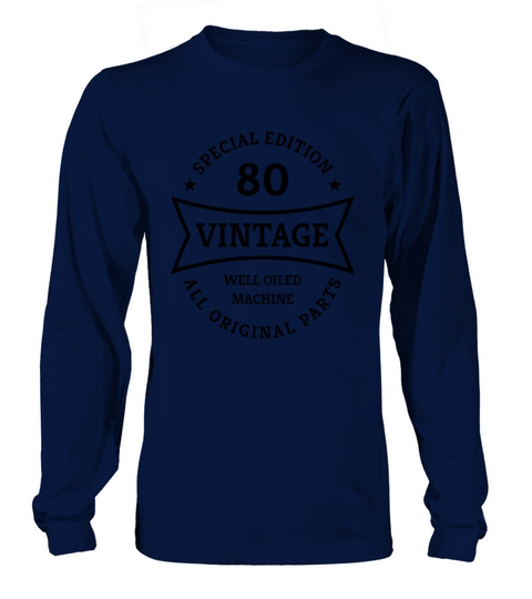 80 Years Old 80th Birthday Gifts Born 1943 Vintage Long sleeved Unisex