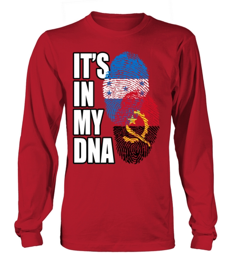 Angolan And Honduran Mix Heritage DNA Flag Long sleeved Unisex