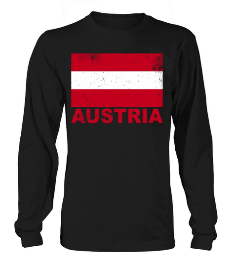 Austria Flag Vintage Austrian Nationality Origin T Long sleeved Unisex